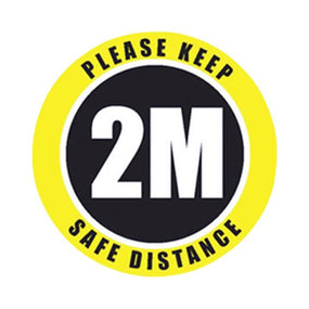 Ergomat LLC COVID-19 Social Distancing Safety Signs and Strips DSV-SIGN 144-SD-A - 1.0 Each