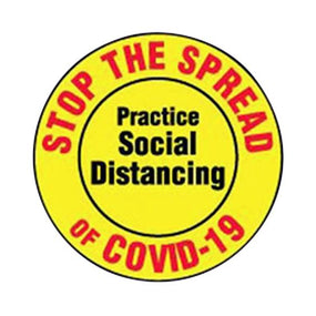 Ergomat LLC COVID-19 Social Distancing Safety Signs and Strips DSV-SIGN 144-SD-F - 1.0 Each