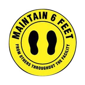 Ergomat LLC COVID-19 Social Distancing Safety Signs and Strips DSV-SIGN 144-SD-G - 1.0 Each