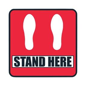 Ergomat LLC COVID-19 Social Distancing Safety Signs and Strips DSV-SIGN 144-SD-J - 1.0 Each