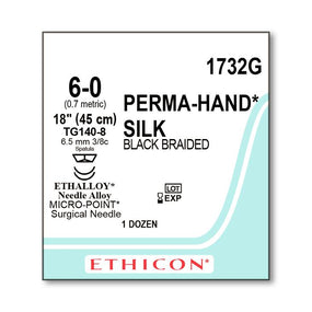 Ethicon Ethicon Perma-Hand Silk Suture 1732G - 12.0 Each