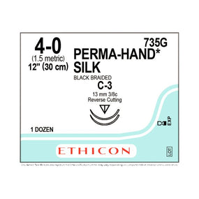 Ethicon Ethicon Perma-Hand Silk Suture 735G - 12.0 Each