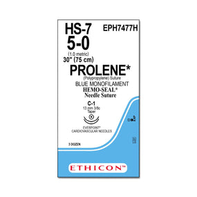 Ethicon Prolene Polypropylene Suture with Hemo-Seal Technology EPH7477H - 36.0 Each