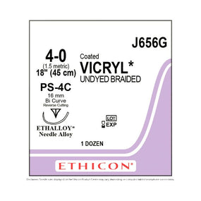 Ethicon Precision Point Vicryl Synthetic Absorbable Suture J656G - 12.0 Each