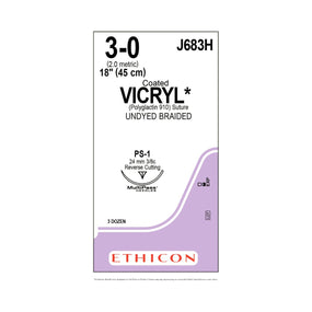 Ethicon Precision Point Vicryl Synthetic Absorbable Suture J683H - 36.0 Each