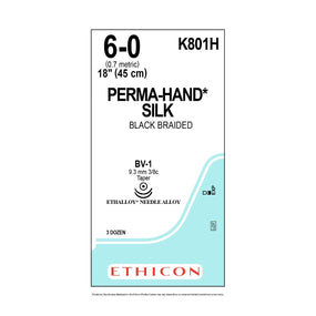 Ethicon Ethicon Perma-Hand Silk Suture K801H - 36.0 Each