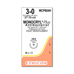 Ethicon Monocryl Plus Sutures MCP604H - 36.0 Each