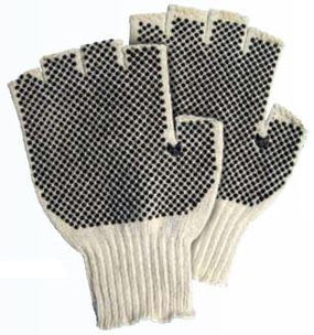 Mcr Safety PVC-Dotted Poly-String Fingerless Gloves - LCA9508LMMG