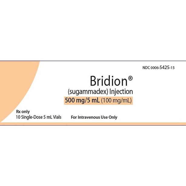 Merck Sharp And Dohme Corporation Bridion Injections 00006-5425-15 - 10.0 Each - MDL-0006-5425-15