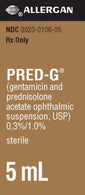 Allergan Gentamicin / Prednisone Acetate Ophthalmic Pred-G 0.3% /1% Oph Suspension 5mL - 00023-0106-05 - 1 Each