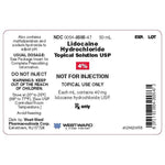 Hikma Pharmaceuticals 00054-3505-47 Lidocaine 4% Topical Solution, 50 mL - MDL-0054-3505-47 - 1 Each