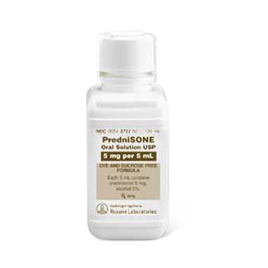 Hikma Pharmaceuticals 00054-3722-50 - Prednisone 5mg/5mL Oral Solution 120mL - MDL-0054-3722-50