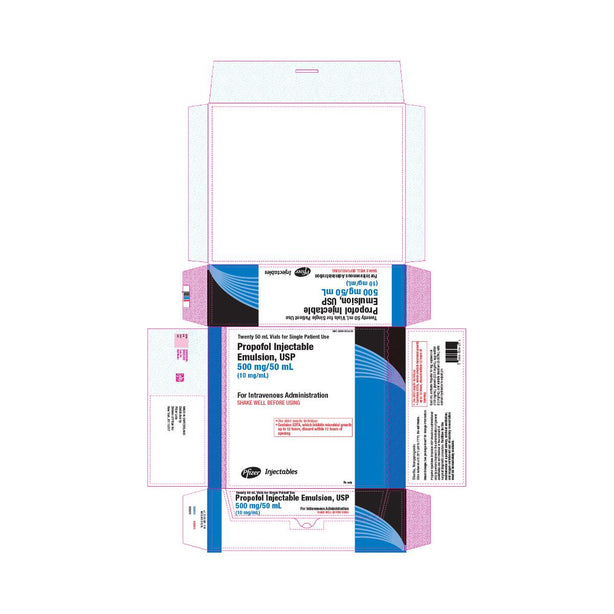 Pfizer Inc / Consumr Hlthcr Propofol Injections - 0069-0234-20