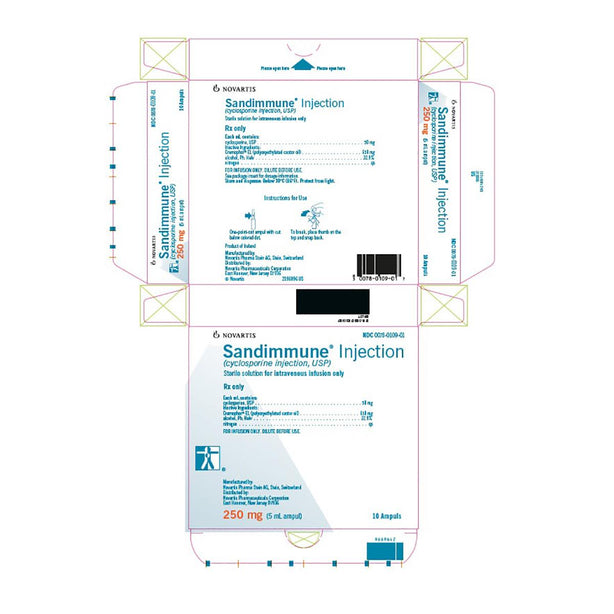 Novartis Consumer Sandimmune Injection Ampule, 50 mg / mL, 10 x 5 mL - 00078-0109-01 - 10 Each