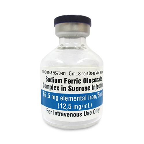 HIKMA PHARMACEUTICALS PLC Sodium Ferric Gluconate Complex In Sucrose Injection 00143-9570-10 10 Each-MDL-0143-9570-10