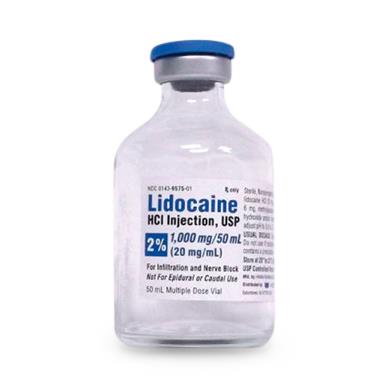 Hikma Pharmaceuticals 00143-9575-10 Lidocaine Hydrochloride Injection, 2%, Mult-Dose Vial, 10 x 50 mL - MDL-0143-9575-10 - 10 Each