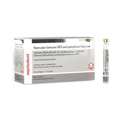 SEPTODONT Septocaine & Epinephrine Injection 00362-9048-02 50 Each - MDL-0362-9048-02