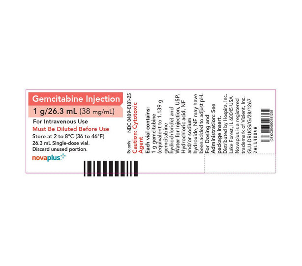 Pfizer Inc / Consumr Hlthcr Vizient NovaPlus Pharmaceuticals 00409-0181-25 - 1.0 Each