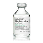 Pfizer / Consumr Hlthcr Bupivacaine HCL Injection, 0.5% Prefilled Single-Dose Vial, 30 mL, 25-Count, Preservative Free - 0409-1162-02