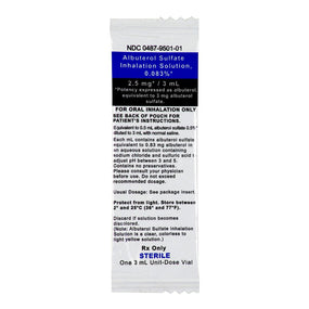 Nephron Pharmaceuticals Albuterol Sulfate Inhalation Solution 00487-9501-01 - 30.0 Each - MDL-0487-9501-01