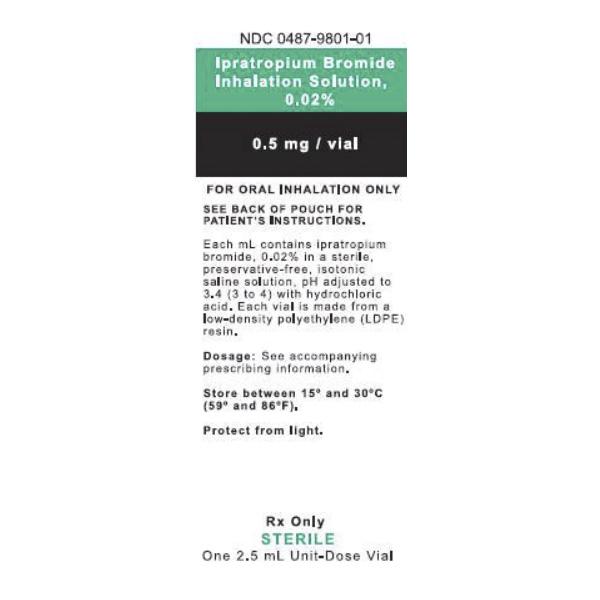 Ipratropium Bromide Inhalation Solution - 00487-9801-01 - 30 Each - MDL-0487-9801-01