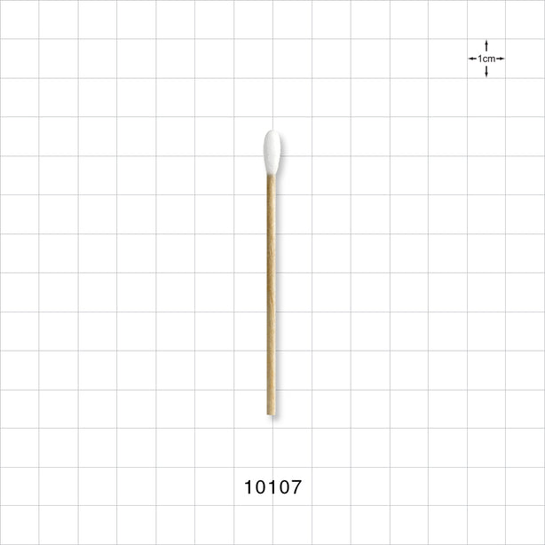 Single Ended Round Tip Swab With Wood Handle - 3 inch (76 mm) - 10107