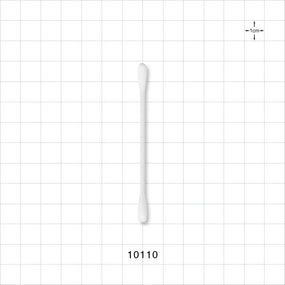 Round Tip Cotton Swabs with White Paper Handle - 3 inch (76 mm) - 10110