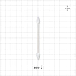 Point Tip Cotton Swabs with White Paper Handle - 3 inch (76 mm) - 10112