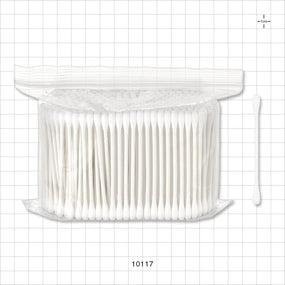 Dual Ended Round Tip Swab with White Handle - 2.88 inch (73 mm) - 10117