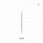 Dual-Ended Tightly Wound Point Tip Swab with Wood Handle - 3 inch (76.2 mm) - 10202
