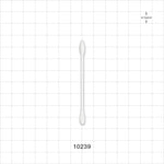 Dual Ended Point/Flat Round Tip Swab with White Handle; 50/Bag - 3 inch (76.2 mm) - 10239