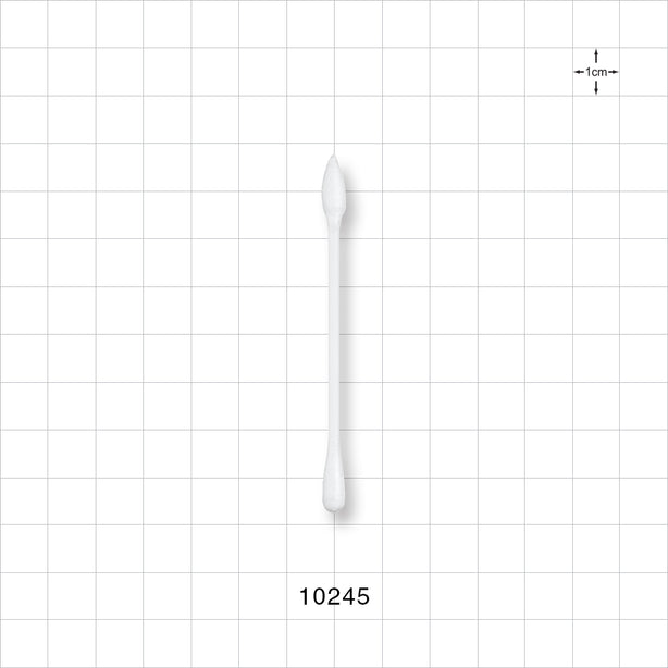 Dual Ended Point/Round Tip Swab with White Handle - 3 inch (76 mm) - 10245