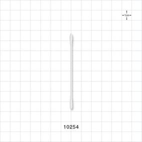 Dual Ended Mini Precision Point/Round Tip Swab with White Handle - 3.07 inch (78 mm) - 10254