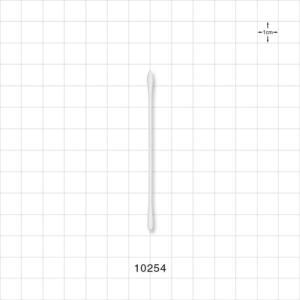 Dual Ended Mini Precision Point/Round Tip Swab with White Handle - 3.07 inch (78 mm) - 10254