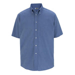 Edwards Garment Co Men's Short-Sleeved Oxford Shirts 1027 FRENCH BLUE L - 1.0 Each