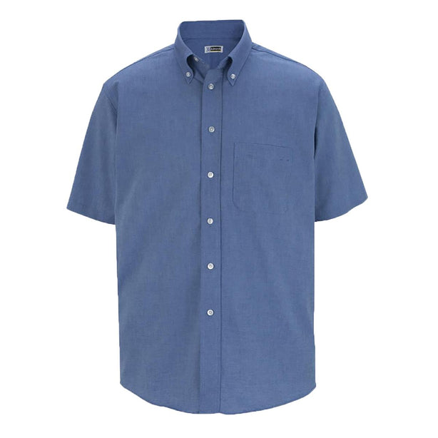 Edwards Garment Co Men's Short-Sleeved Oxford Shirts 1027 FRENCH BLUE L - 1.0 Each