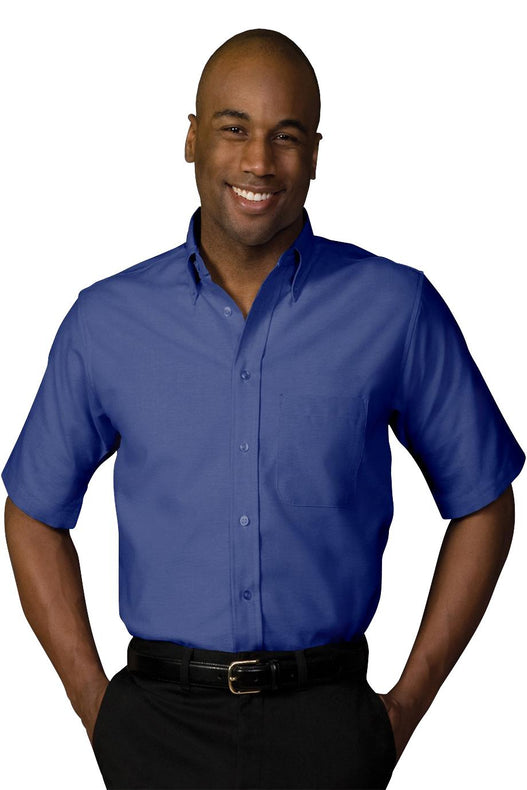 Edwards Garment Co 1027 001 Men's Short-Sleeved Oxford Shirt, Light Blue, Size 3XL - TALL - 1 Each