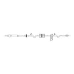 MedSource International Primary IV Administration Set MedSource Gravity 2 Ports 10 Drops / mL Drip Rate Without Filter 96 Inch Tubing - Case of 48 - MS-83206-CS