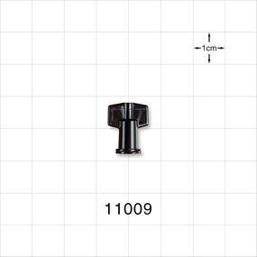 Female Luer Cap, Non-Vented, Black -  - 11009