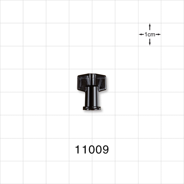 Female Luer Cap, Non-Vented, Black -  - 11009