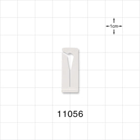Open Jaw Slide Clamp, White - Fits 0.07 inch - 0.12 inch OD Tubing (1.8 mm - 3 mm) - 11056