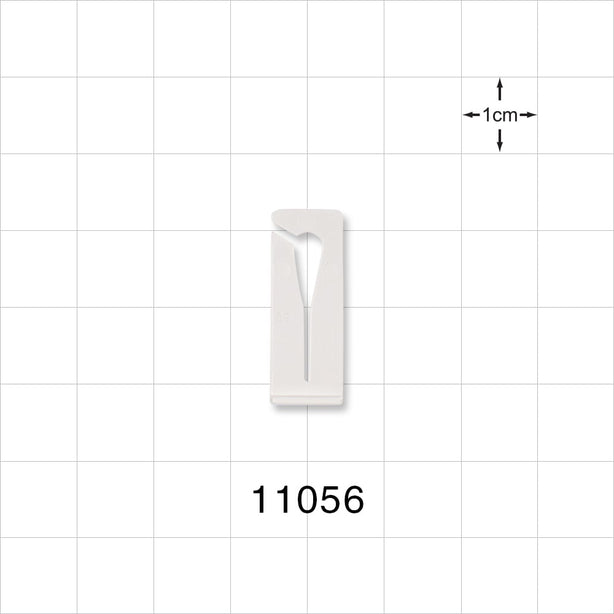 Open Jaw Slide Clamp, White - Fits 0.07 inch - 0.12 inch OD Tubing (1.8 mm - 3 mm) - 11056