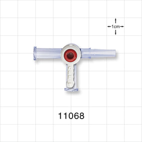 4-Way Stopcock, 2 Female Luer Locks, Male Luer Slip - 6 psi - 11068