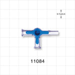 4-Way Stopcock, 2 Female Luer Locks, Male Luer Slip - 45 psi - 11084
