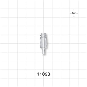 Female Luer Lock, Tubing Port, Clear - 0.14 inch OD (3.56 mm) - 11093