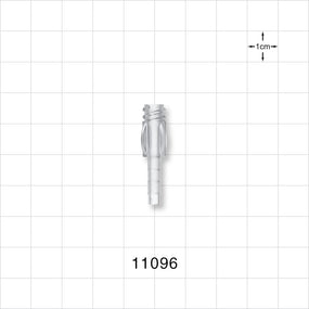 Female Luer Lock, Tubing Port, Clear - 0.19 inch OD (4.83 mm) - 11096