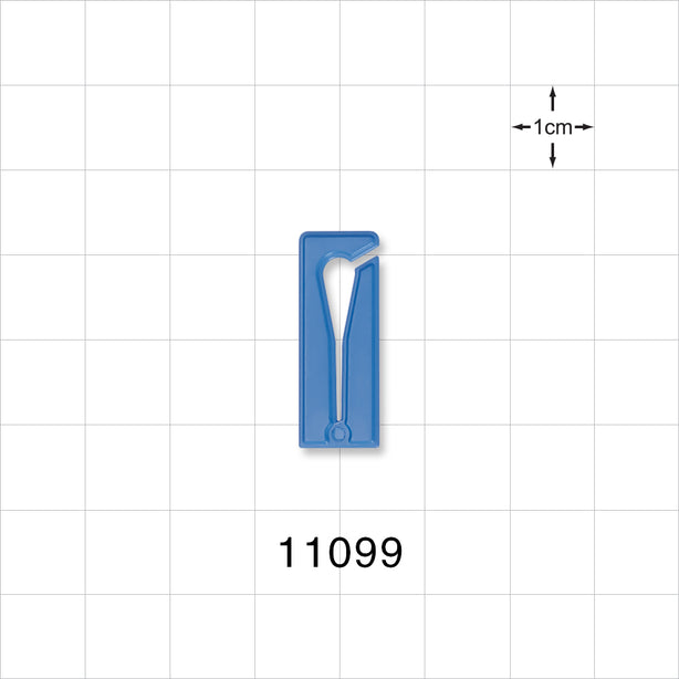 Open Jaw Slide Clamp, Blue - Fits 0.07 inch - 0.12 inch OD Tubing (1.8 mm - 3 mm) - 11099