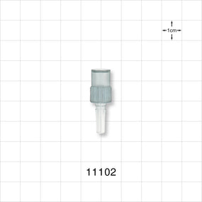 Male Luer Slip, Tubing Port, Clear - 0.21 inch ID (5.33 mm) - 11102