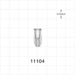 Female Luer Lock, Tubing Port, Clear - 0.066 inch ID (1.68 mm) - 11104