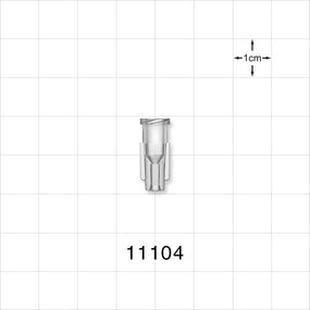 Female Luer Lock, Tubing Port, Clear - 0.066 inch ID (1.68 mm) - 11104